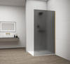 ESCA GOLD MATT jednoczęściowa kabina przysznicowa Walk-In, montaż przy ścianie, szkło mat dymione, 700 mm