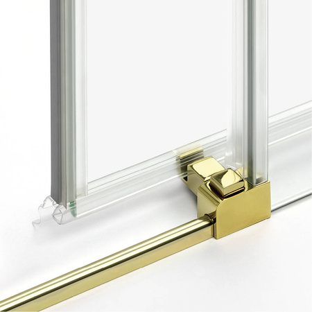 KABINA PRIME LIGHT GOLD PROSTOKĄTNA L 130x70x200 CZYSTE 6mm ACTIVE SHIELD