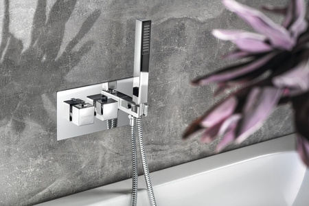 LATUS bateria prysznicowa podtynkowa termostatyczna, słuchawka prysznicowa, 2/3 wyjścia, chrom