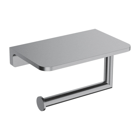 MODERN PROJECT uchwyt na papier toaletowy z półką, nikiel szczotkowany