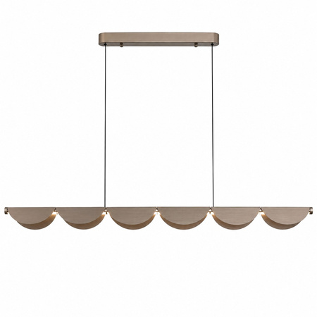 Lampa wisząca NAMI LINE 143 cm - LED, szary szczotkowany, falista forma