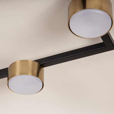 FRAME 3 plafon czarny/złoty