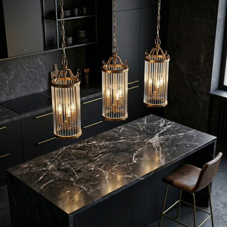 LAMPA WISZĄCA LOFT MOSIĘŻNA BOSTON W3
