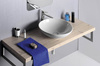 DIMP umywalka ceramiczna nablatowa, Ø 46cm, biały