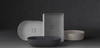 RAK Ceramics SKIN Umywalka slim nablatowa owalna 55x35 cm Carbon Concrete - Efekt kamienia 