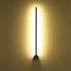 Lampa ścienna SPARO 60 cm - prosty, długi LED, metal, czarny