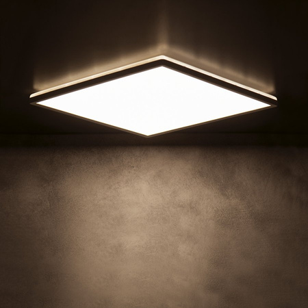 AZPO lampa sufitowa LED 225x225mm, 12,3W, 3000/4000/6000K,IP54, czarny mat