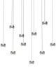 7039-1003 Lampa wisząca dziesiątka QUIBERON nikiel szampański