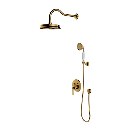 ARMANCE system prysznicowy podtynkowy, złoty połysk