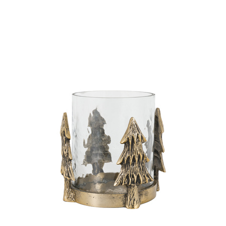 Xmas Tree Hurricane Antique Gold 155x155x155mm