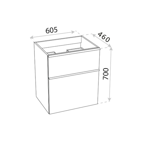 Szafka wisząca Dallas White 600