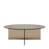 Parioli Glass Coffee Table Charcoal 900x900x325mm