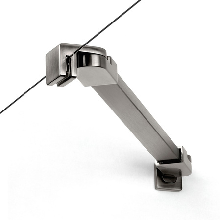 Drzwi wnękowe NEW SOLEO GUNMETAL BRUSHED 1D U 110x195 szkło czyste 6mm Active Shield 2.0