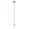 Eltham 1 Pendant Brushed Aged Brass Blue Flex
