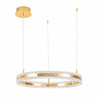 Lampa wisząca ARKADIA LED 60 cm - złoty połysk z kryształowym pierścieniem