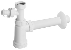 Syfon umywalkowy przyłącze do pralki 5/4", DN40, biały