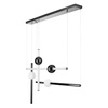 Lampa wisząca O-LINE L-4 LED czarny tytanowy połysk do jadalni
