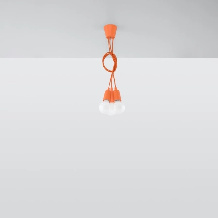Lampa wisząca DIEGO 3 pomarańczowy