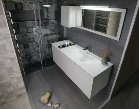 TREOS szafka górna 35x50x22cm, lewa/prawa, biały mat