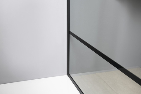 CURE BLACK walk-in, 1000 mm, szkło czyste