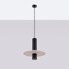 Lampa wisząca PELTA 1 czarna/beżowa