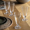 Swirl Flute Glass Clear (4pk) 72x72x165mm
