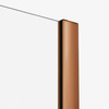 Kabina prysznicowa SMART COPPER BRUSHED 1D walk-in U 110x200 szkło czyste 8mm Active Shield 2.0 - UCHWYT RELING