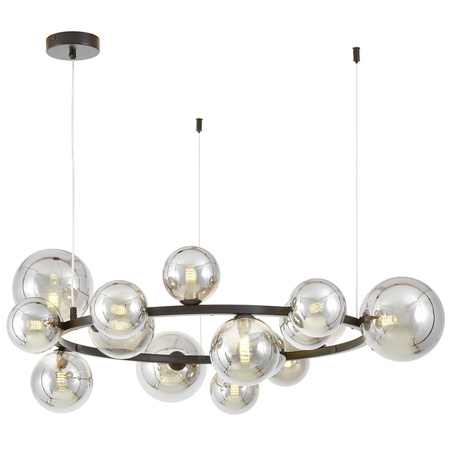 NOWOCZESNA LAMPA WISZĄCA CZARNO-DYMIONY MERIDO W15