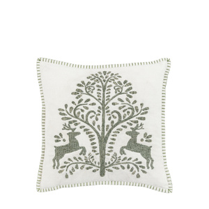 Woodland Tree Scene Embroidered Cushion 450x450mm
