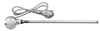 Grzałka z termostatem, kabel prosty, 300 W, chrom