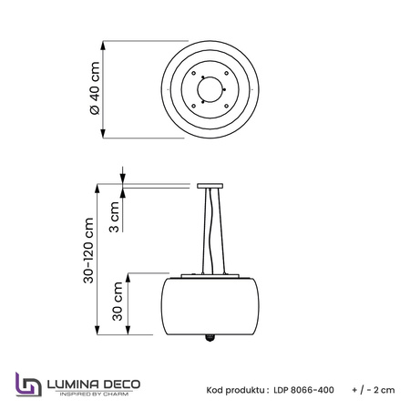 NOWOCZESNA LAMPA WISZĄCA TOSSO D40 CLEAR