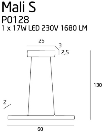 Mali S lampa wisząca