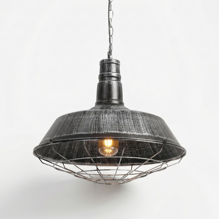 LAMPA WISZĄCA INDUSTRIALNA LOFT STARE SREBRO ARIGIO D35
