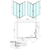 EASY kabina prysznicowa 900x800mm, szkło czyste