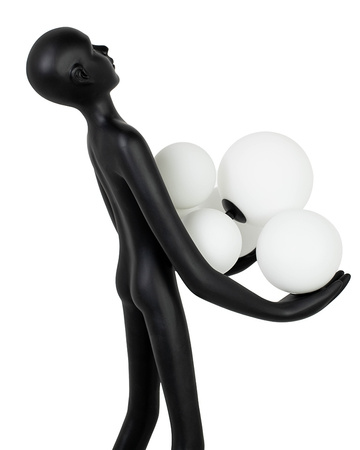 MOOSEE lampa stołowa HUMAN PREMIUM        czarna