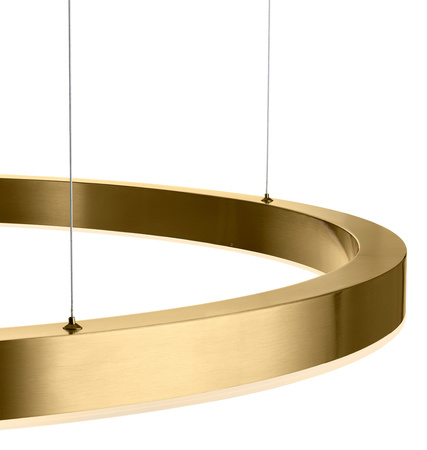 Lampa wisząca CIRCLE 120 cm - LED, ring mosiądz szczotkowany
