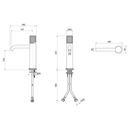 ULTRATAP bateria umywalkowa bez odpływu, chrom
