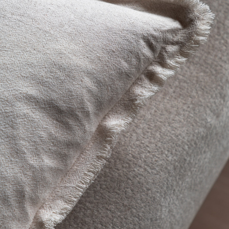 Linen Look Cushion Cream 2pk 450x450mm