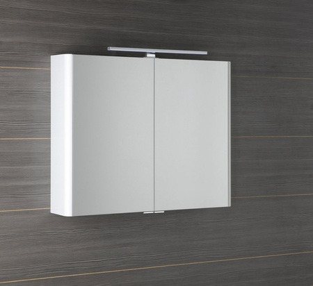 LUCIE szafka z lustrem z oświetleniem LED, 86x70x17cm, biała