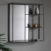 Półka na lustro Bassan czarna 600 x 120 x 650 mm