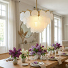 Lampa wisząca FIORE 60 cm – biały szklany klosz
