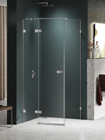 Kabina prysznicowa AVEXA NICKEL BRUSHED 1D kwadratowa P 90x90x200 szkło czyste 6mm Active Shield 2.0