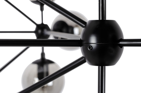 MOOSEE lampa wisząca PLANETARIO 15        czarna - klosze dymione