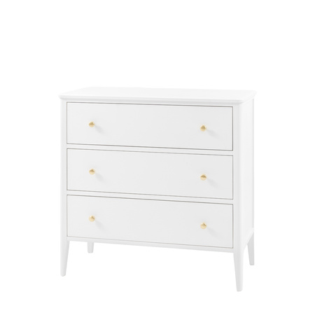 Acton 3 Drawer Chest White 870x450x870mm