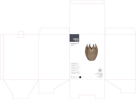 Wazon dekoracyjny BIZZOTTO OLYSSIA H34 – taupe, kamionka
