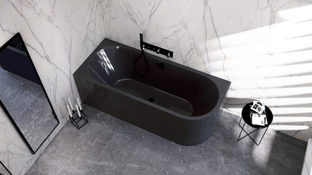 VIVA L MONOLITH wanna przyścienna 180x75x60cm, szary