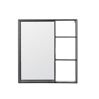 Półka na lustro Bassan czarna 600 x 120 x 650 mm