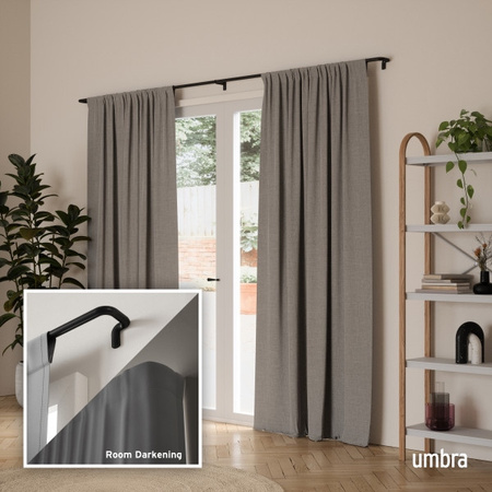 UMBRA karnisz TWILIGHT 168 - 365 cm       czarny mat