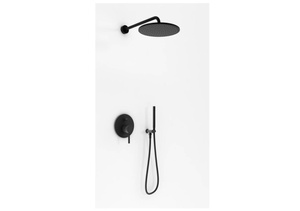 ROXIN Black Zestaw prysznicowy z deszczownicą 25cm