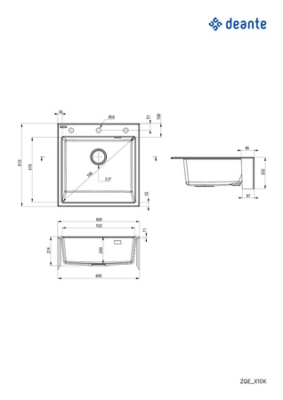 Zlewozmywak granitowy 1-komorowy